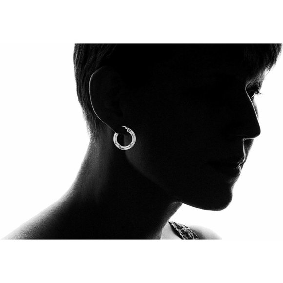 REAL 14K Solid White Gold Earrings